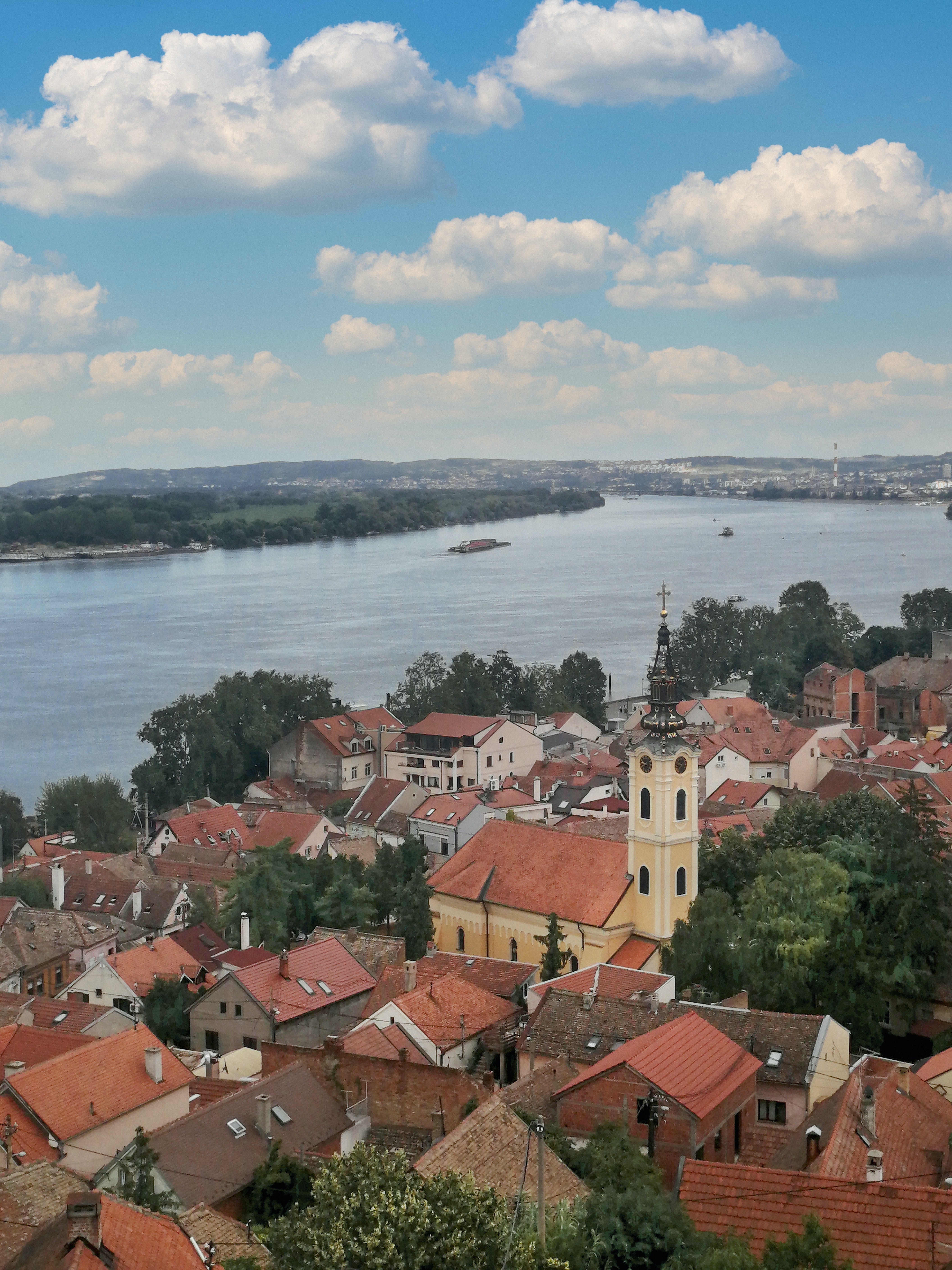 Buildings near a River